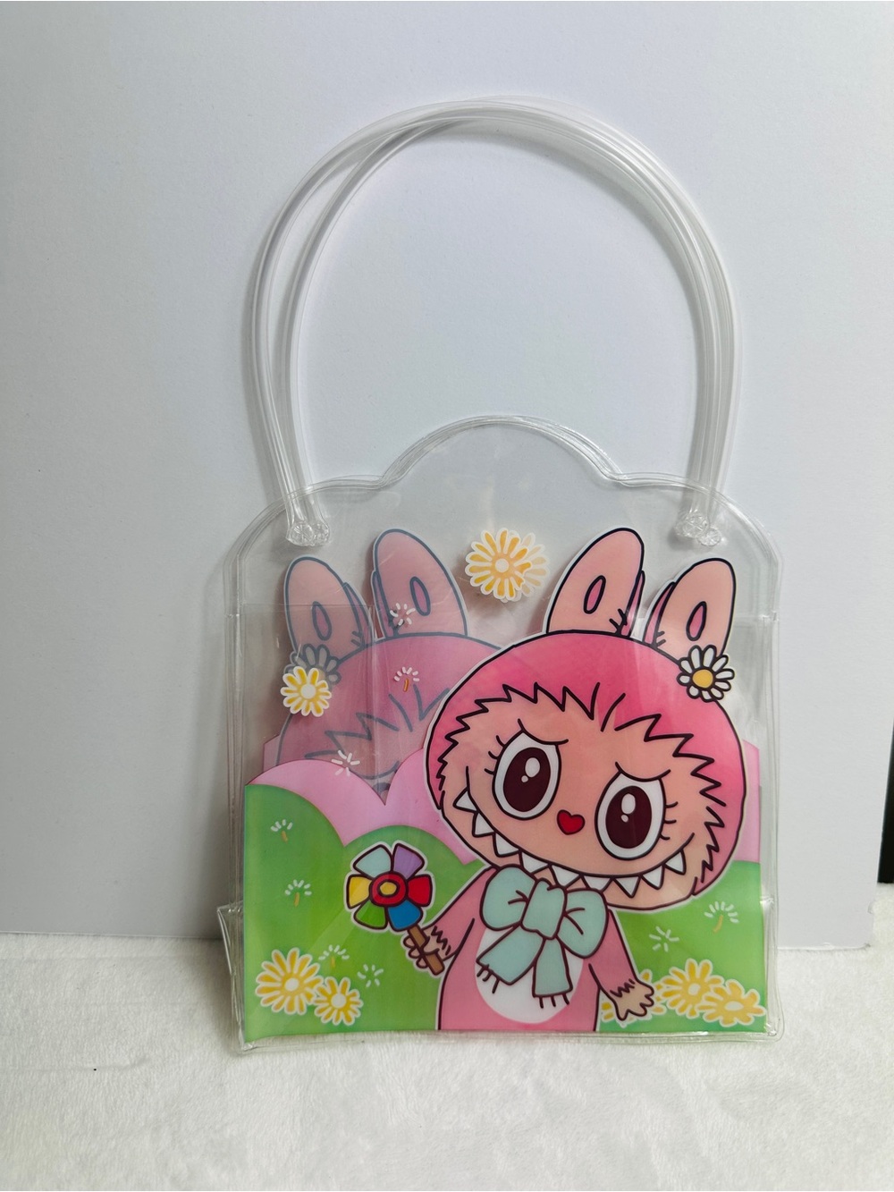 Labubu Mokoko Clear Tote Bag NEW Great Cosmetic Bag or Purse